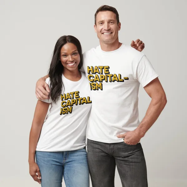 T-shirt, modelled by woman and man